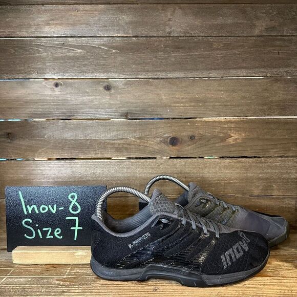 Womens Inov 8‎ F Lite 235 Black Athletic Weightlifting Sneakers Shoes Size 7 M - Picture 1 of 6